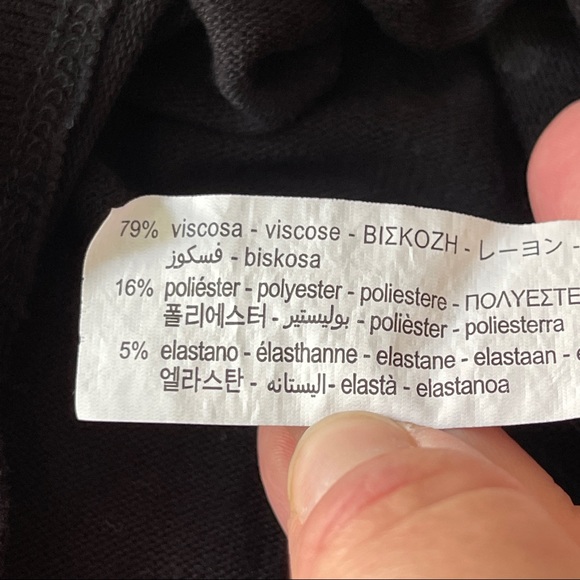 Zara Black Short Sleeve Studded T-Shirt Top Size M Studs Casual Knit - Picture 9 of 9